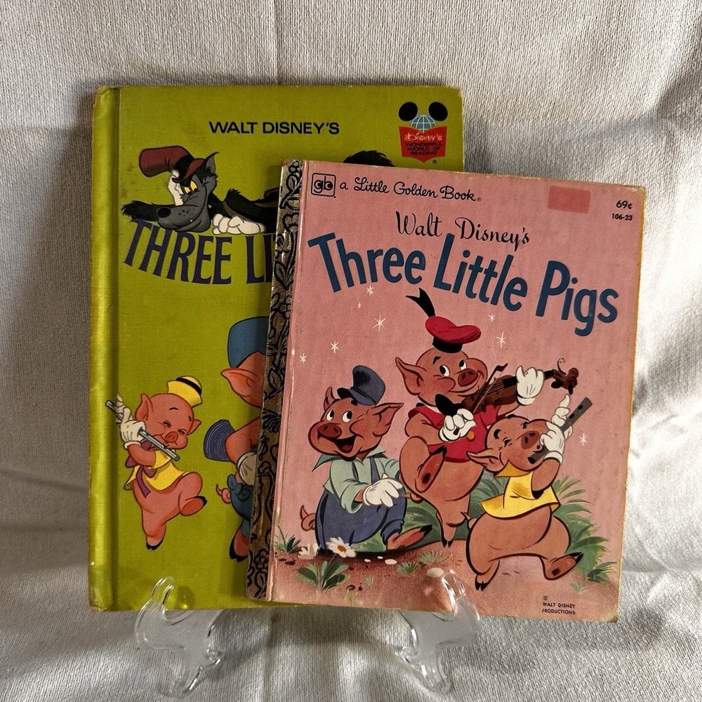 The Three Little Pigs Duo Collection 1970 1980 Walt Disney A Little Golden Book
